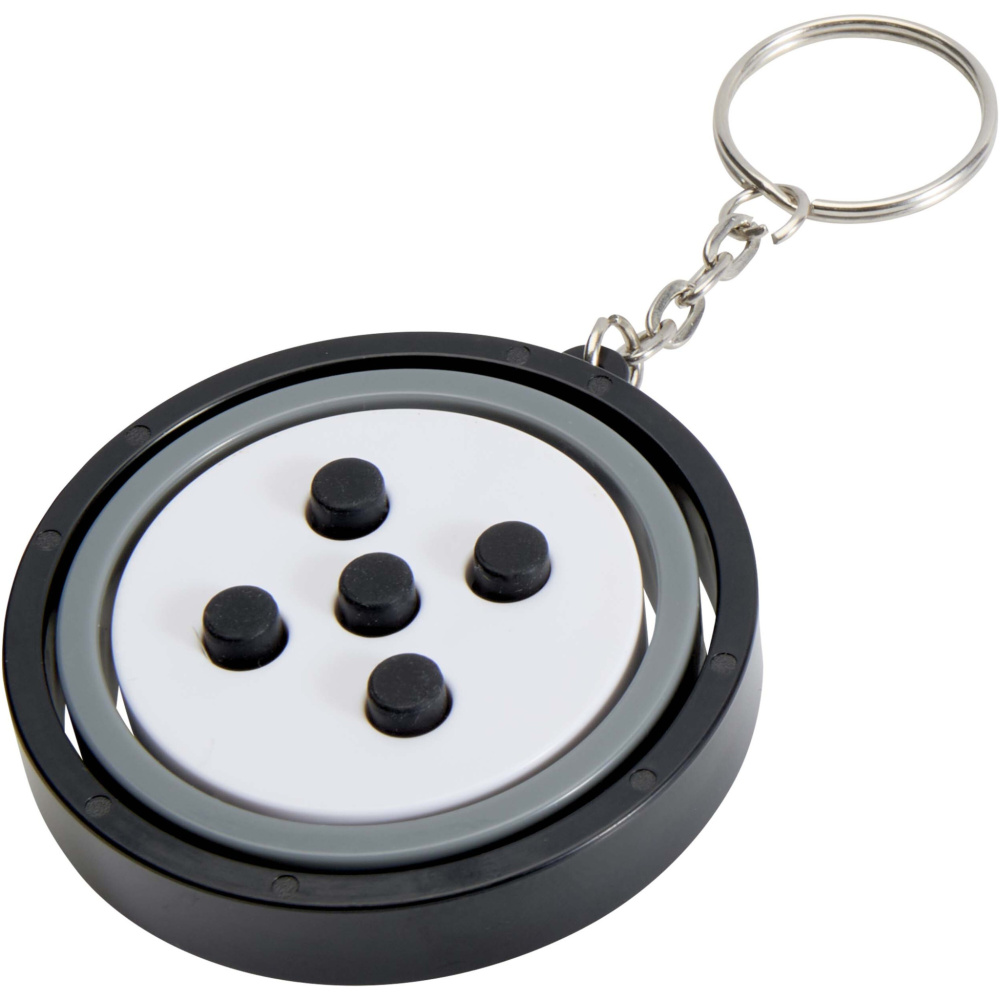 Logo trade corporate gifts image of: Spinx recycled plastic gyroscope fidget keychain