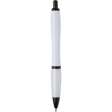 Logo trade advertising product photo of: Nash recycled plastic ballpoint pen with black trims (black ink)