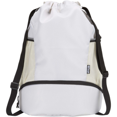 Logotrade business gift image of: Nomad GRS recycled sports drawstring bag with bottom compartment 18L