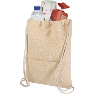 Logo trade promotional item photo of: Bear GRS recycled sherpa drawstring backpack 9L