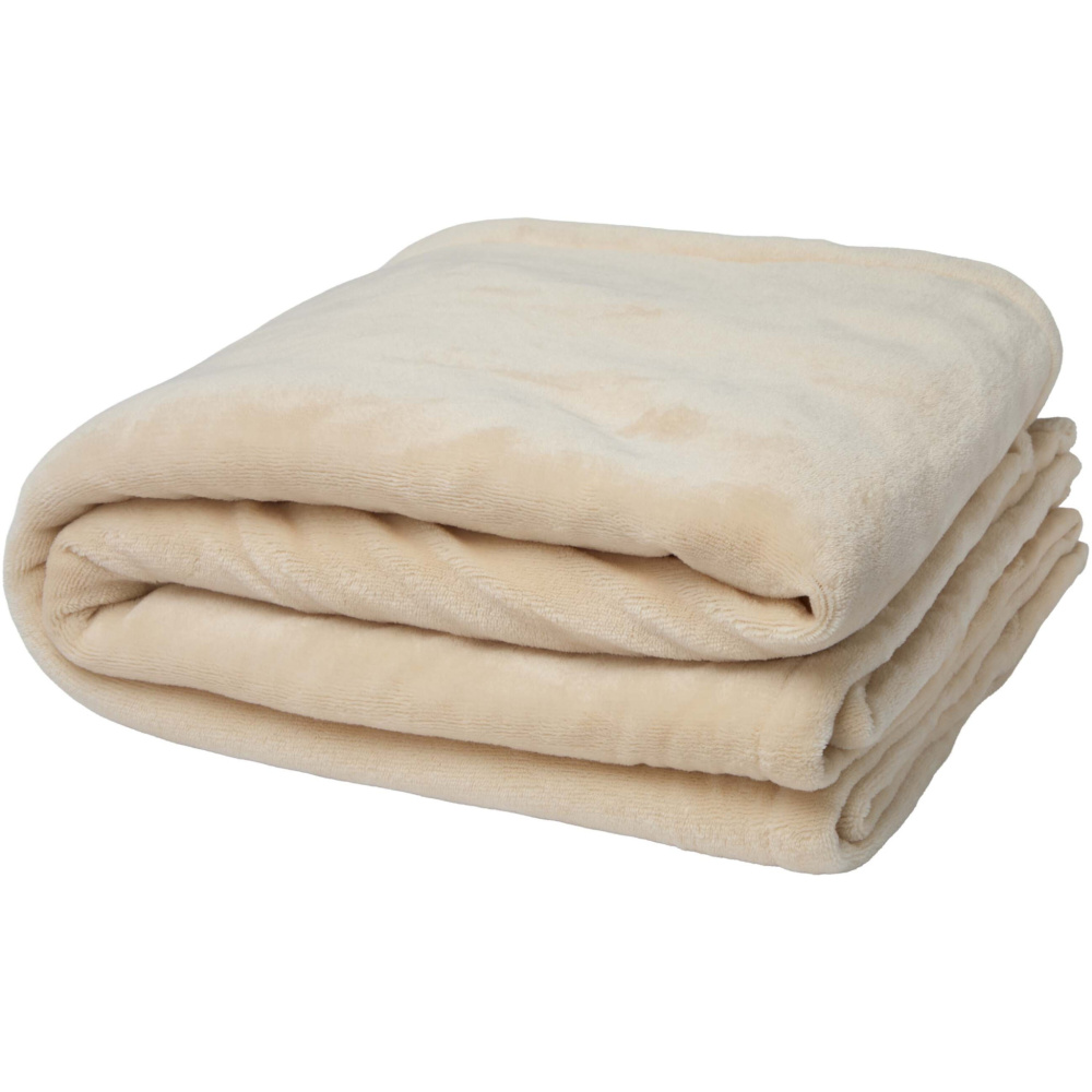 Logo trade promotional giveaways image of: Ashen GRS recycled sherpa blanket