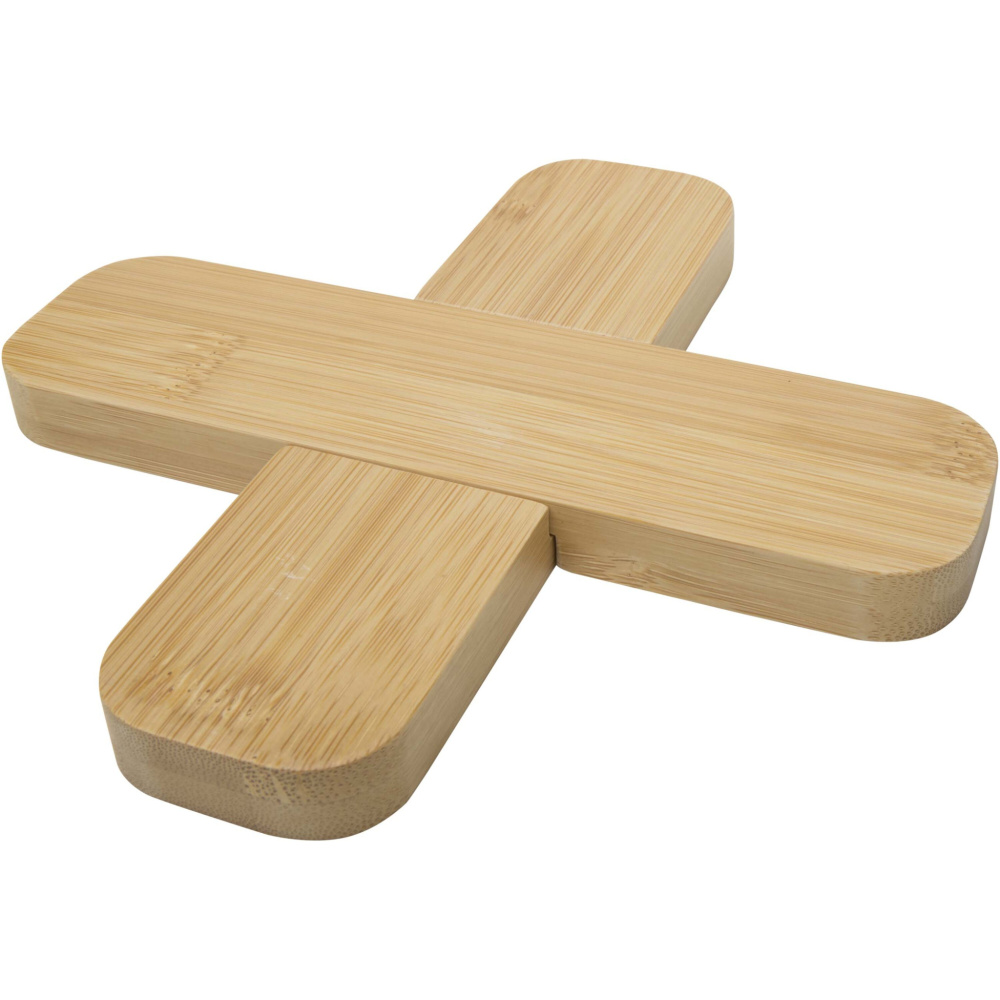 Logo trade promotional merchandise image of: Croc bamboo trivet - large