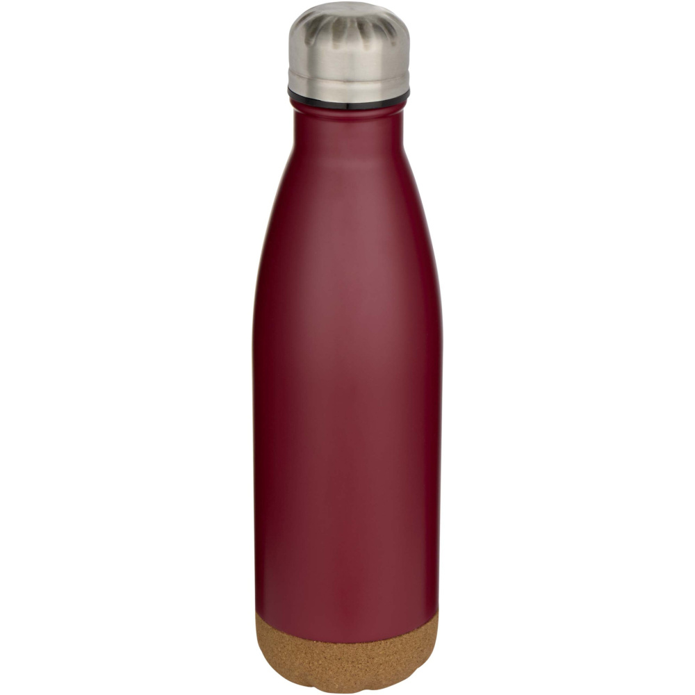 Logotrade promotional product picture of: Cove 500 ml double wall vacuum insulated stainless steel water bottle with cork details