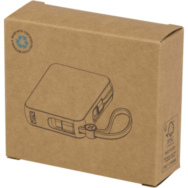 Logo trade promotional gift photo of: Acrux 10.000 mAh 35W tablet power bank with built in Type-C cable - made from recycled plastic