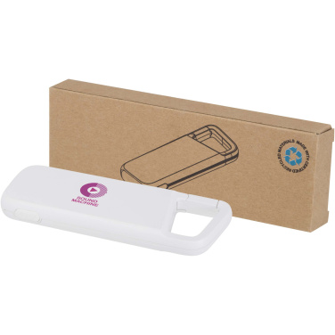 Logotrade business gift image of: Alkes 5000 mAh 12W recycled plastic water resistant power bank with carabiner