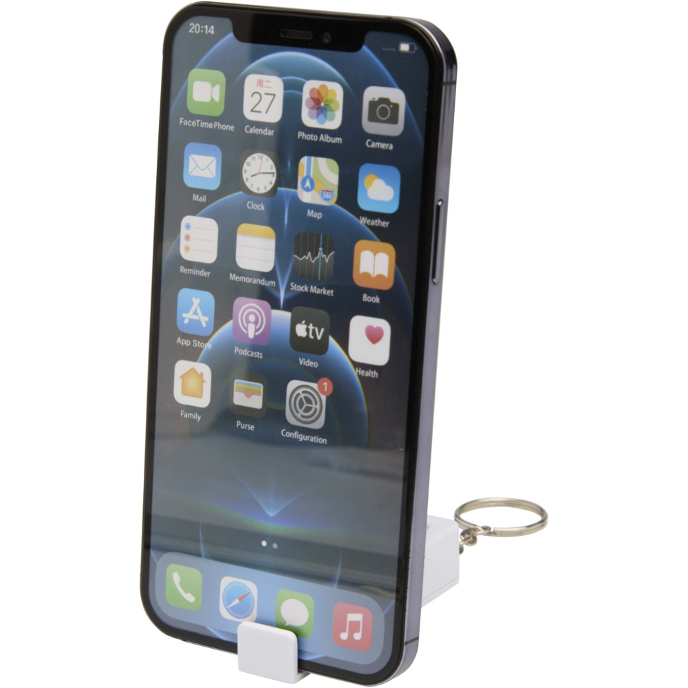 Logotrade advertising product picture of: Aggia recycled plastic phone stand with fidget toy