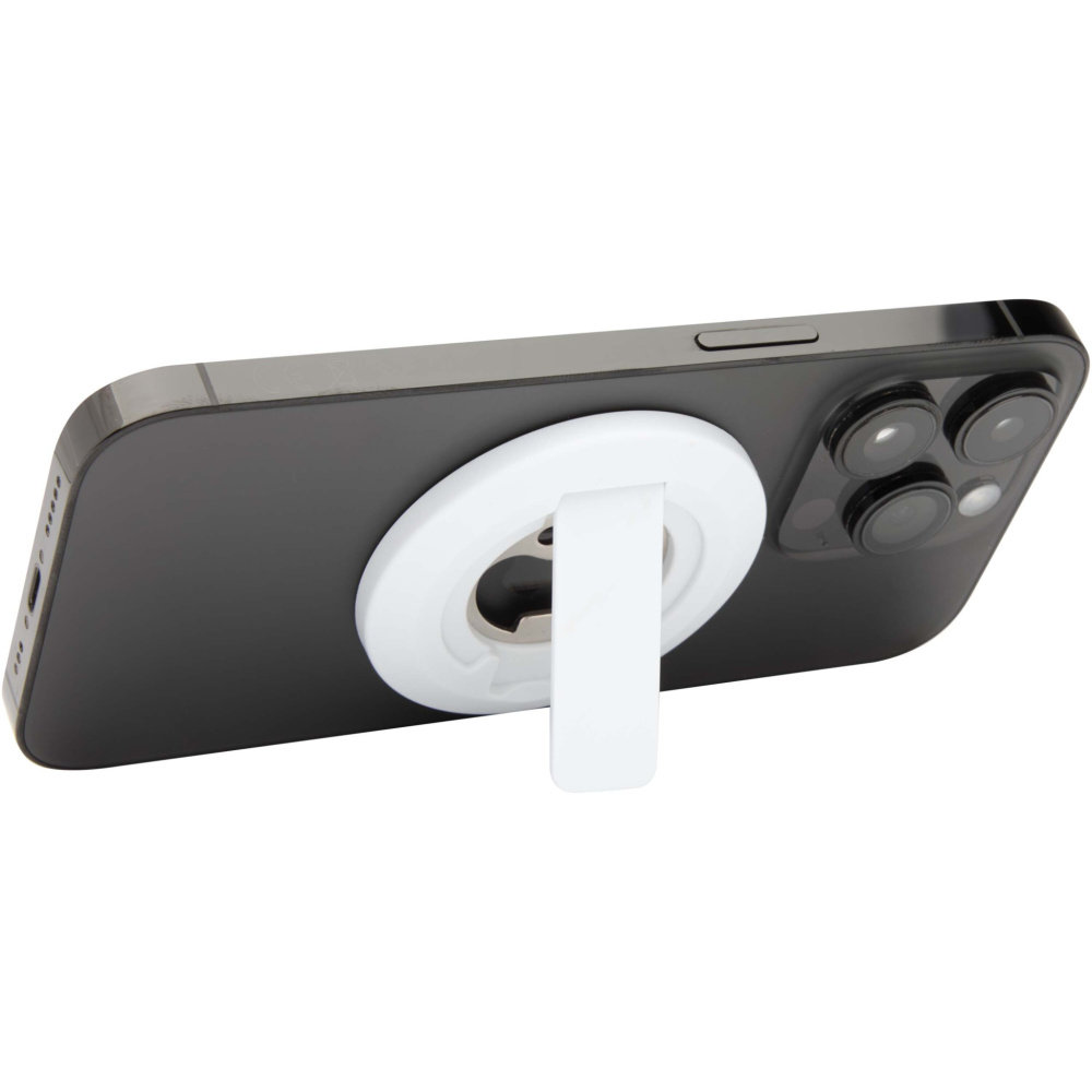 Logo trade advertising products image of: Ain recycled plastic magnetic phone stand with bottle opener