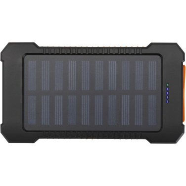 Logotrade corporate gift picture of: Altair 5000 mAh 10W recycled plastic rugged solar power bank with built-in torch