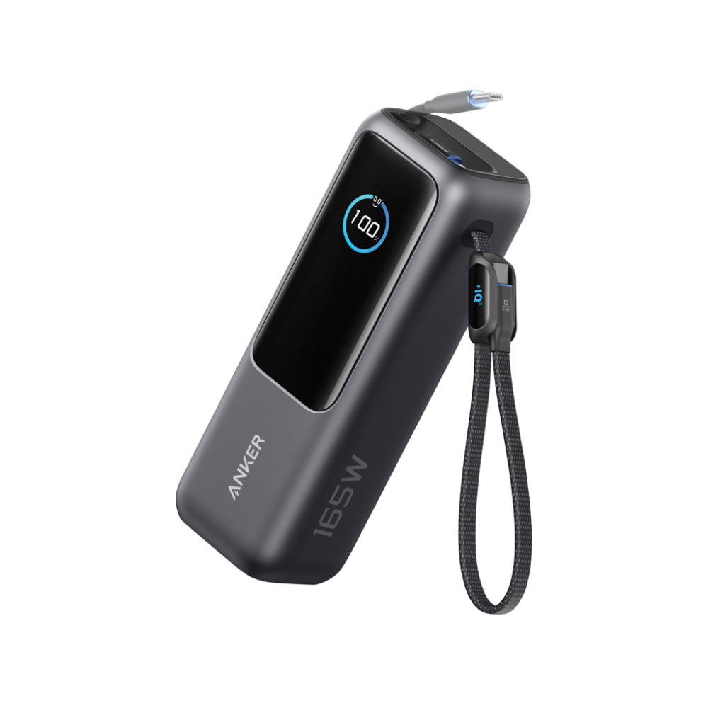 Logotrade promotional product picture of: Anker Power Bank 25.000 mah 165W, Built-in retractable cable