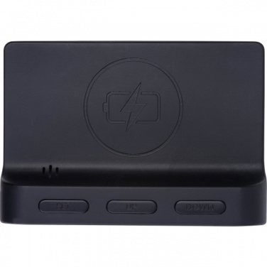 Logo trade promotional gifts image of: Alarm Clock and Wireless Charger ADELAIDE