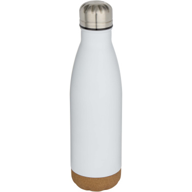 Logo trade promotional items picture of: Cove 500 ml double wall vacuum insulated stainless steel water bottle with cork details