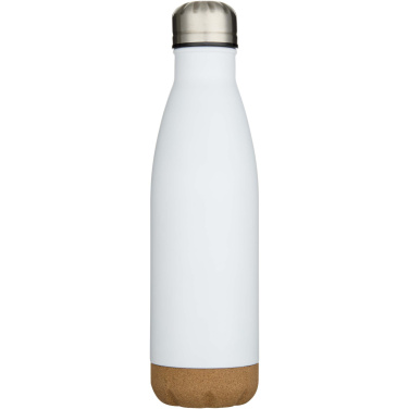 Logo trade advertising products image of: Cove 500 ml double wall vacuum insulated stainless steel water bottle with cork details