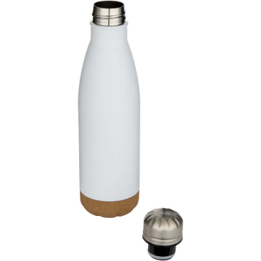 Logo trade business gift photo of: Cove 500 ml double wall vacuum insulated stainless steel water bottle with cork details