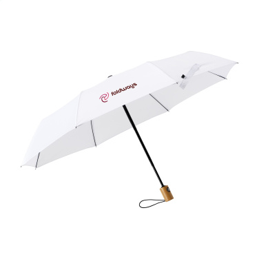 Logo trade corporate gifts picture of: Michigan foldable RCS RPET umbrella 21 inch