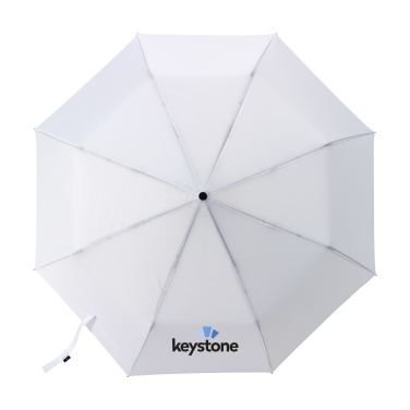 Logo trade promotional giveaways image of: Michigan foldable RCS RPET umbrella 21 inch