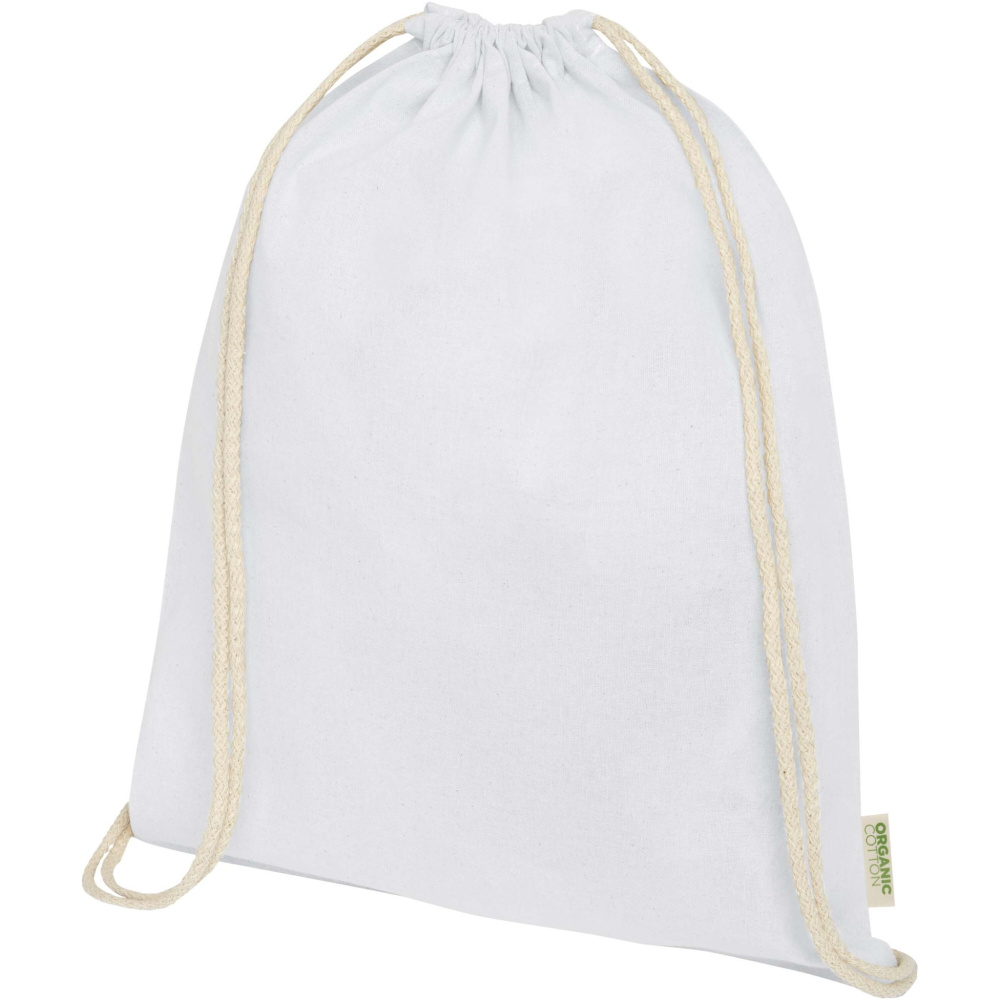 Logo trade promotional gift photo of: Odisha 140 g/m² OCS organic drawstring bag 5L