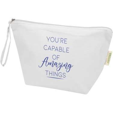 Logo trade promotional products image of: Odisha 180 g/m² OCS organic large accessory pouch 3L