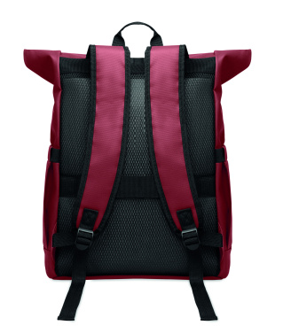 Logotrade business gift image of: Rolltop laptop rucksack 600D