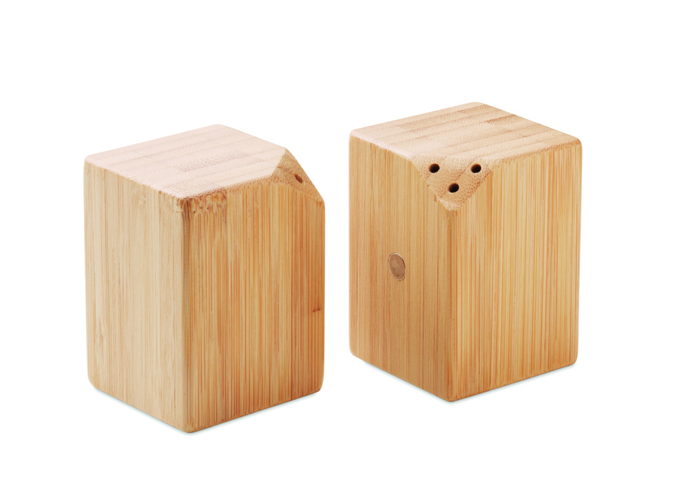 Logotrade promotional item image of: Bamboo salt & pepper set