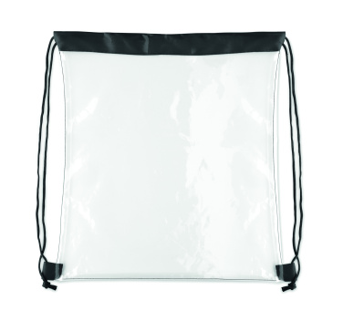 Logo trade promotional gifts picture of: Transparent drawstring bag