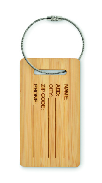 Logotrade corporate gifts photo of: Bamboo luggage tag