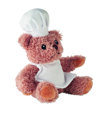 Logo trade business gifts image of: Teddy bear plush chef