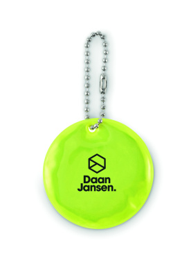 Logo trade promotional product photo of: Round reflective keyring