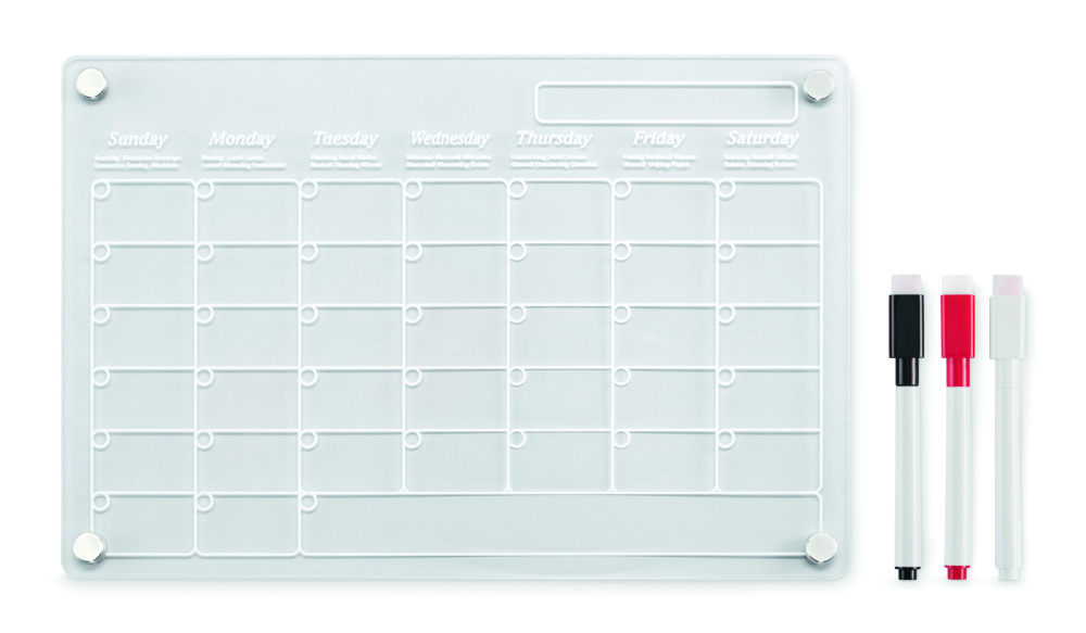 Logotrade promotional merchandise photo of: Magnetic acrylic planner