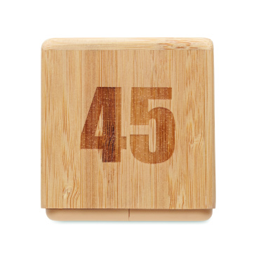 Logotrade advertising product picture of: Bamboo twist snooze timer
