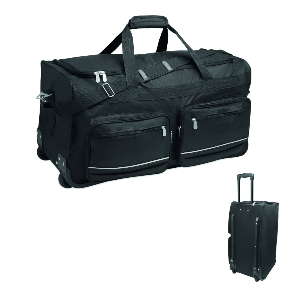 Logotrade promotional gift picture of: Duffle bag trolley 600D RPET