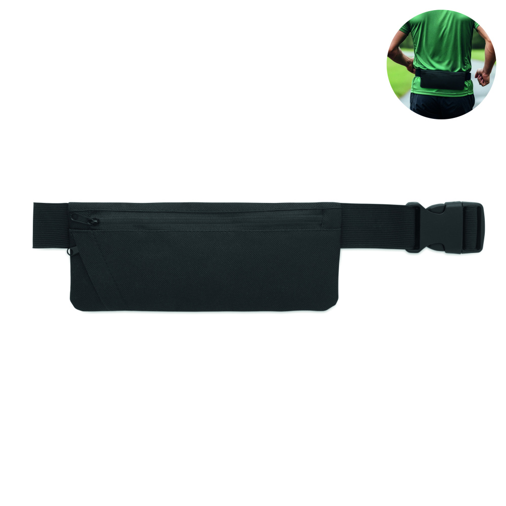 Logo trade promotional giveaway photo of: Sports waist bag 600D RPET