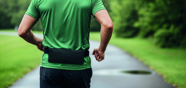 Logotrade promotional item image of: Sports waist bag 600D RPET