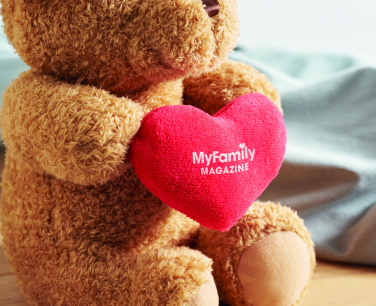 Logo trade corporate gift photo of: Teddy bear with heart 23cm