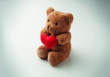 Logo trade promotional gifts picture of: Teddy bear with heart 23cm
