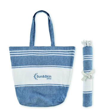 Logo trade promotional product photo of: Beach bag with hammam towel