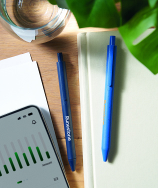 Logo trade promotional gifts image of: Wheat Straw/ABS push type pen