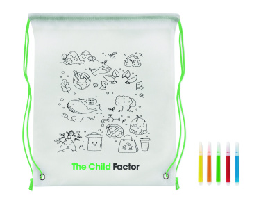 Logo trade advertising products picture of: Non woven kids bag with pens