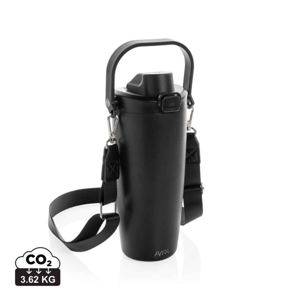 Logo trade advertising products image of: Avira Ayala RCS re-steel duosip lockable crossbody tumbler
