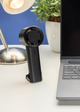 Logo trade promotional giveaways picture of: Twist RCS recycled plastic re-chargeable portable fan