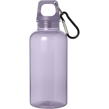 Logo trade promotional gift photo of: Oregon 400 ml RCS certified recycled plastic water bottle with carabiner