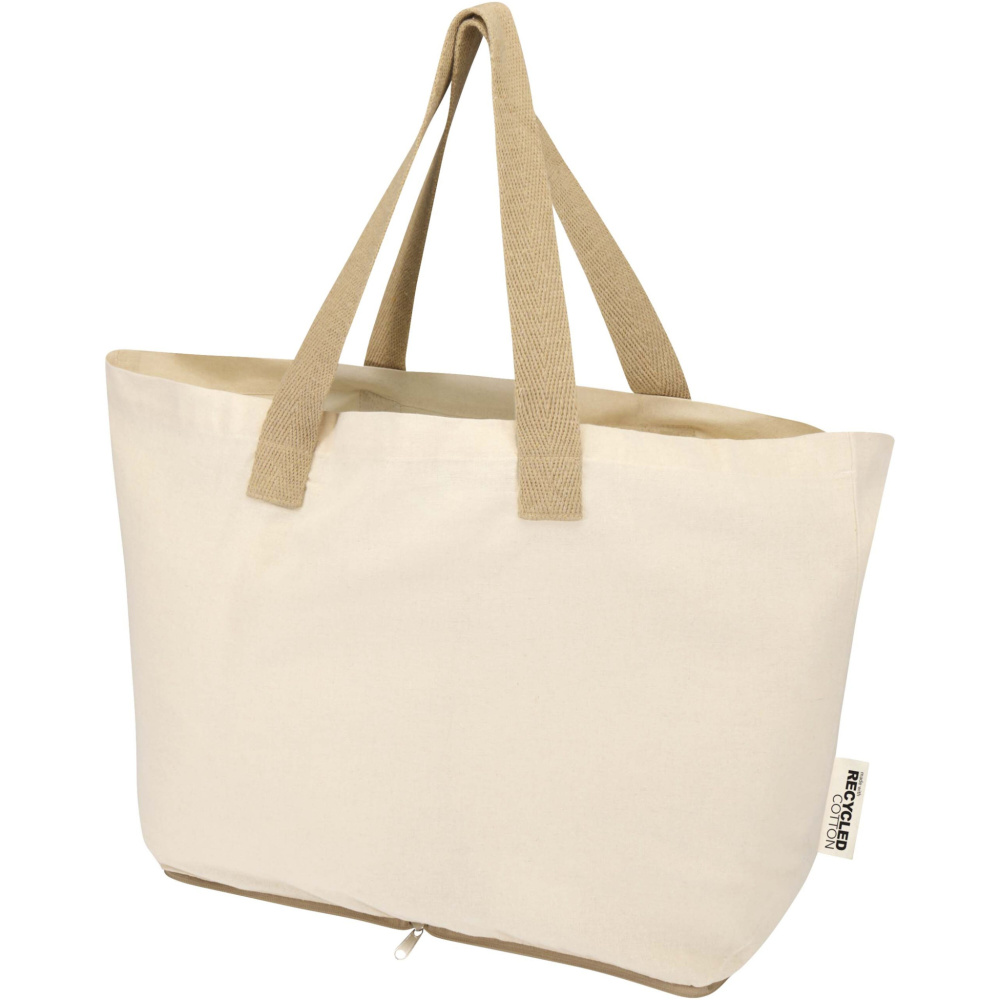Logotrade promotional product picture of: Sierra 140 g/m² GRS recycled foldable cotton tote bag 7L