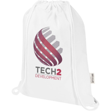 Logo trade promotional gift photo of: Peru Blend 180 g/m² GRS recycled drawstring bag 5L