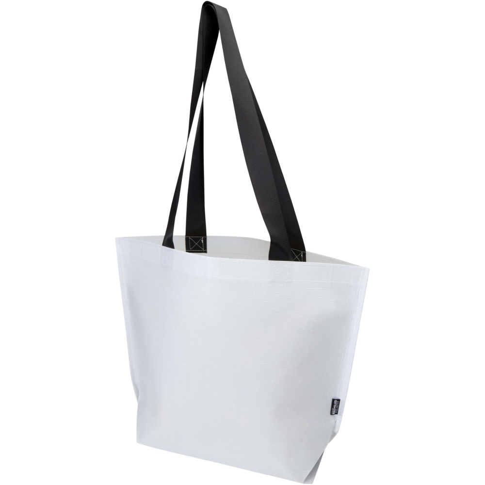 Logotrade corporate gift picture of: Duo GRS recycled double-laminated tote bag 18L