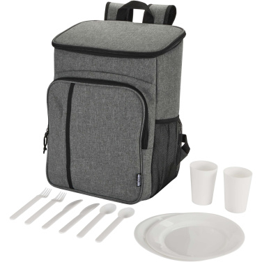 Logo trade promotional products picture of: Tundra GRS recycled picnic cooler backpack with cutlery set 20L