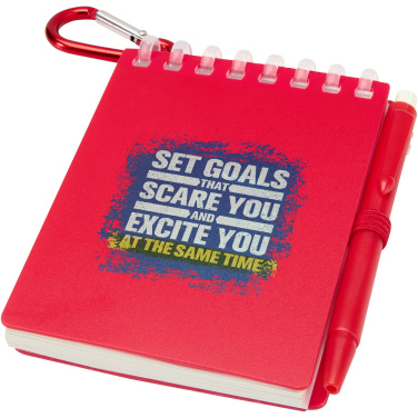 Logo trade promotional merchandise picture of: Lig Mini recycled outdoor soft cover notebook and ballpoint pen set (black ink)