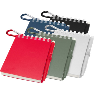 Logo trade promotional product photo of: Lig Mini recycled outdoor soft cover notebook and ballpoint pen set (black ink)