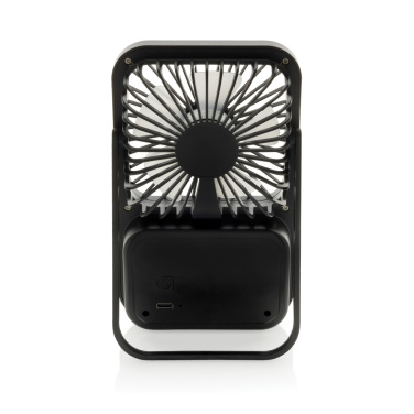 Logo trade promotional giveaways picture of: Aervina RCS recycled plastic re-chargeable desk fan