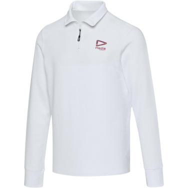 Logo trade promotional giveaways picture of: Zeus long sleeve unisex half zip polo