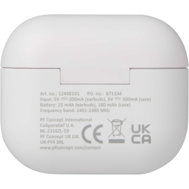 Logo trade promotional gift photo of: Altais recycled plastic True Wireless Bluetooth® headset