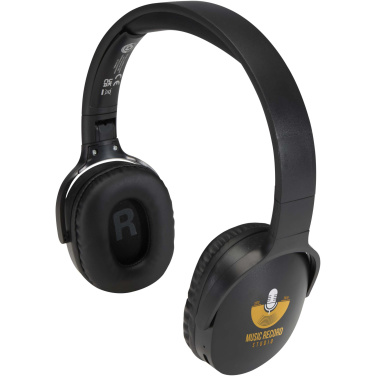 Logo trade business gifts image of: Ancha recycled plastic over-ear wireless Bluetooth® headset
